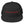 Stylish all black trucker cap with the phrase "Never Be Tamed" written horizontally in IM Fell font on the front of cap. All lettering is in Red.