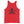 Red unisex tank top with Jack Rackham pirate flag represented as a black skull above two black crossed swords, which contributed to the popularization of pirates worldwide.