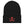 Black beanie hat with Jack Rackham pirate flag represented as a red skull above two red crossed swords, which contributed to the popularization of pirates worldwide