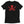 Charcoal Black short sleeve t-shirt with Jack Rackham pirate flag represented as a red skull above two red crossed swords, which contributed to the popularization of pirates worldwide.