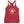 Red racerback tank top depicting white Mutineer Bay trademarked logo on the front.
