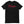 Black short sleeve t-shirt with word "Pirate" written horizontally in red in IM Fell font non front and back.