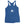 Royal Blue racerback tank top with Henry Every pirate flag which depicts a white skull in profile wearing a kerchief and an earring, above a saltire of two white crossed bone