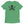 Green unisex short sleeve t-shirt with Jack Rackham pirate flag represented as a black skull above two black crossed swords, which contributed to the popularization of pirates worldwide.