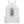 White racerback tank top with image of skeleton hands holding up a rum bottle with the "No Rum, No Fun" written in the middle. In small semi circle above the bottle, "Mutineer Bay" is written. All images and lettering is in black.