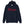 Navy Blue unisex Hoodie with word "Pirate" written horizontally in IM Fell font on the front and back of the hoodie. Lettering is in Red.