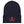 Navy Blue beanie hat with Jack Rackham pirate flag represented as a red skull above two red crossed swords, which contributed to the popularization of pirates worldwide