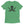 Green unisex short sleeve t-shirt with Jack Rackham pirate flag represented as a black skull above two black crossed swords, which contributed to the popularization of pirates worldwide.