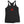 Black racerback tank top with Jack Rackham pirate flag represented as a red skull above two red crossed swords, which contributed to the popularization of pirates worldwide
