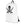 White minimalist backpack with Jack Rackham pirate flag represented as a black skull above two black crossed swords, which contributed to the popularization of pirates worldwide