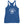 Royal Blue racerback tank top depicting white Mutineer Bay trademarked logo on the front.