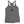 Dark gray racerback tank top with Henry Every pirate flag which depicts a black skull in profile wearing a kerchief and an earring, above a saltire of two black crossed bone