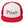 Stylish trucker cap with word "Pirate" written horizontally in IM Fell font on the front of cap. Cap brim is red, front of cap is white, sides of cap are red. All lettering is in Red.
