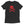 Black short sleeve t-shirt with Henry Every pirate flag which depicts a red skull in profile wearing a kerchief and an earring, above a saltire of two red crossed bone