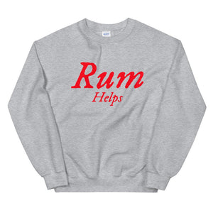 "Rum Helps" Unisex Sweatshirt - Mutineer Bay